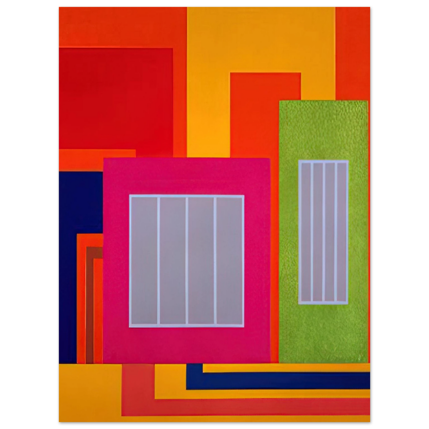 Peter Halley - Joy Pop - 1998  75x100 cm / 30x40inches Fine Art Poster