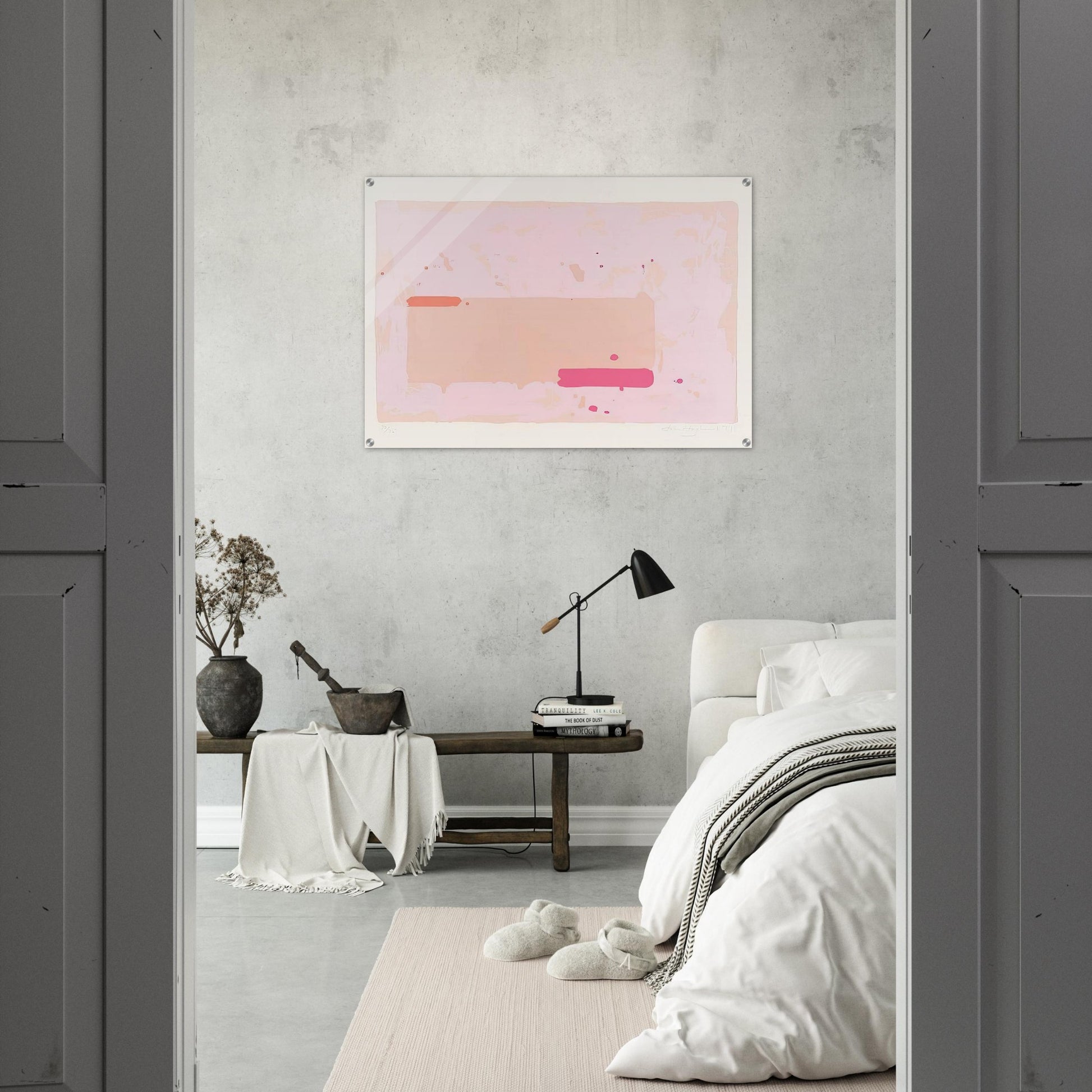 Orange, Pink - 1971 - John Hoyland Acrylic Print - 70x100 cm / 28x40″ inches | John Hoyland Wall Art | John Hoyland Prints
