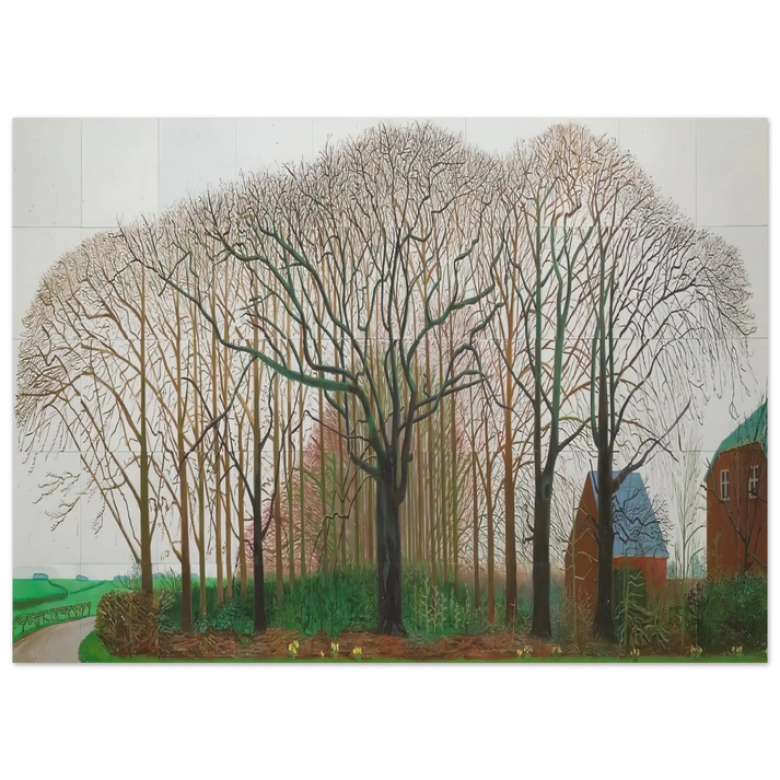 David Hockney - David Hockney Wall art - 30x45 cm / 12x18 Inches - Premium Wooden Framed Poster With Fine Art Paper - Wood frame
