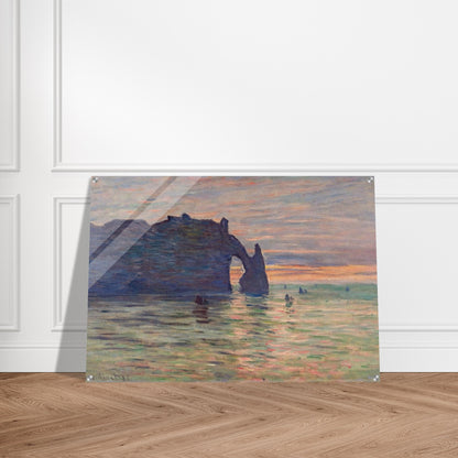 Etretat, Sunset - claude monet Acrylic Print - 70x100 cm / 28x40″ inches | claude monet Wall Art | claude monet Prints