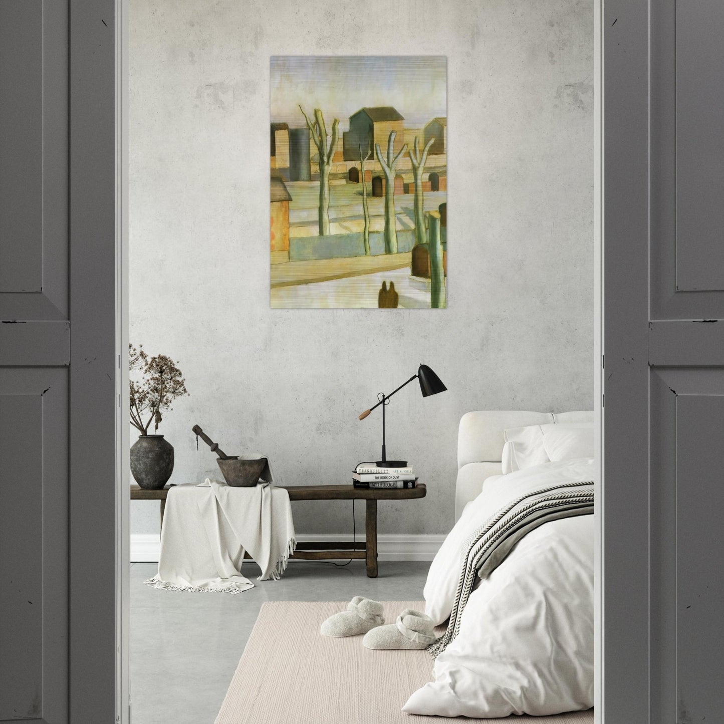 THE STATION AT FIGUERAS - Salvador Dali Brushed Aluminum Print - 70x100 cm / 28x40 inches | Salvador Dali Aluminum Print | Salvador Dali Prints