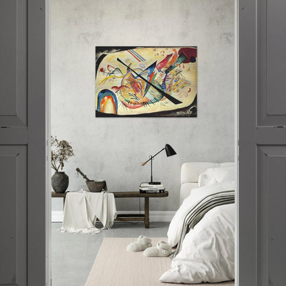 WHITE OVAL 1919 - Wassily Kandinsky Brushed Aluminum Print - 70x100 cm / 28x40 inches | Wassily Kandinsky Aluminum Print | Wassily Kandinsky Prints