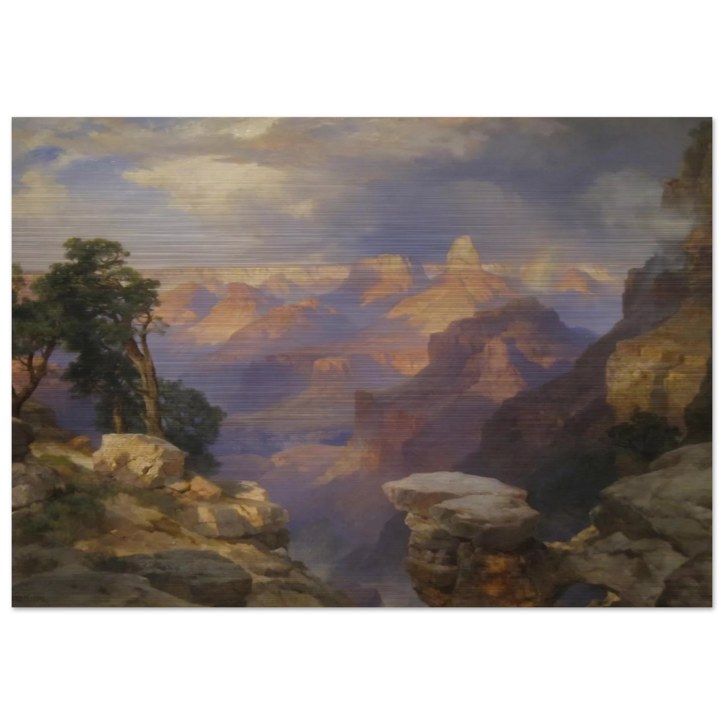Grand Canyon with Rainbow - Thomas Moran Brushed Aluminum Print - 70x100 cm / 28x40 inches | Thomas Moran Aluminum Print | Thomas Moran Prints