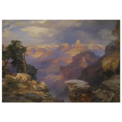 Grand Canyon with Rainbow - Thomas Moran Brushed Aluminum Print - 70x100 cm / 28x40 inches | Thomas Moran Aluminum Print | Thomas Moran Prints