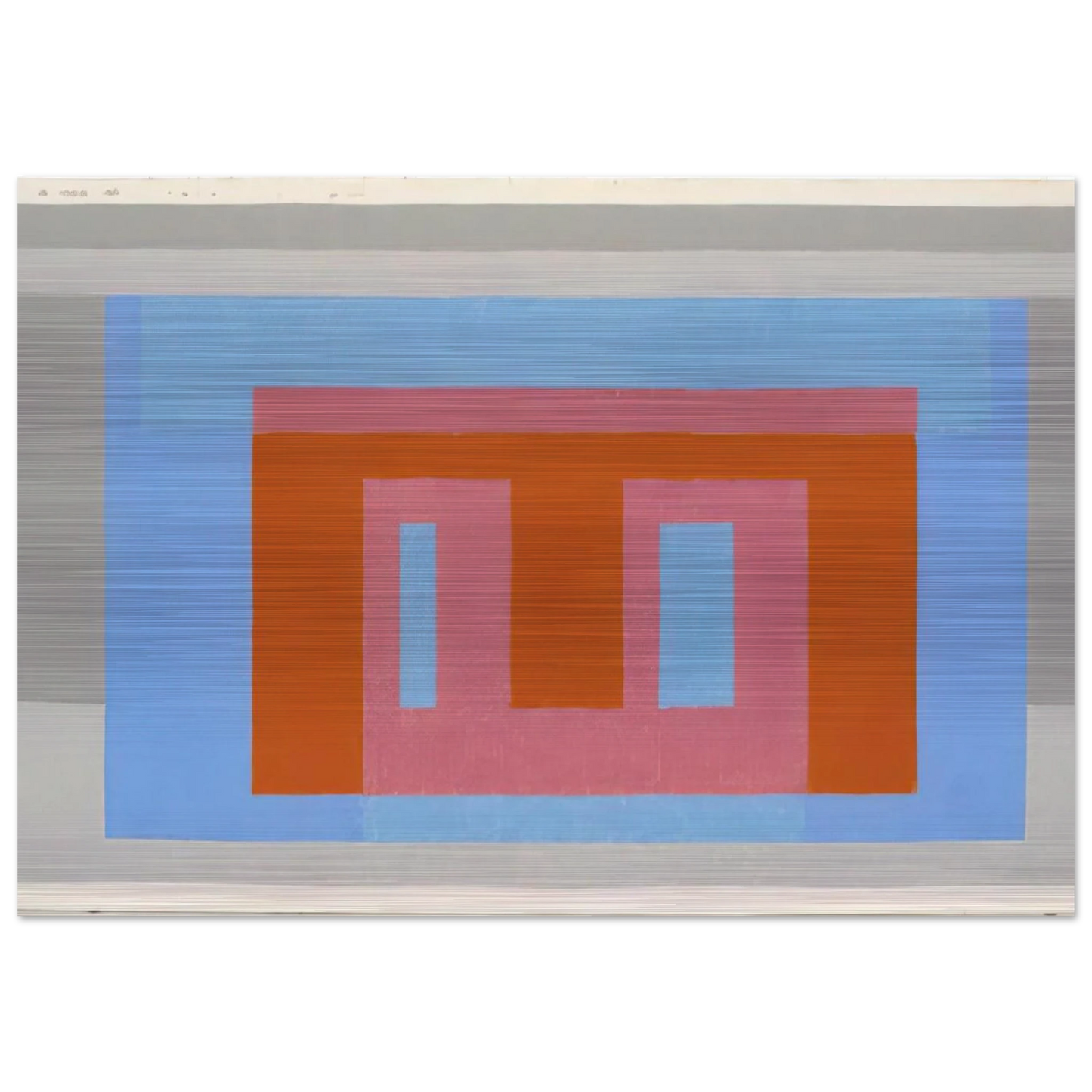 ADOBE VARIANT LUMINOUS DAY 1952 - Josef Albers Brushed Aluminum Print - 70x100 cm / 28x40 inches | Josef Albers Aluminum Print | Josef Albers Prints