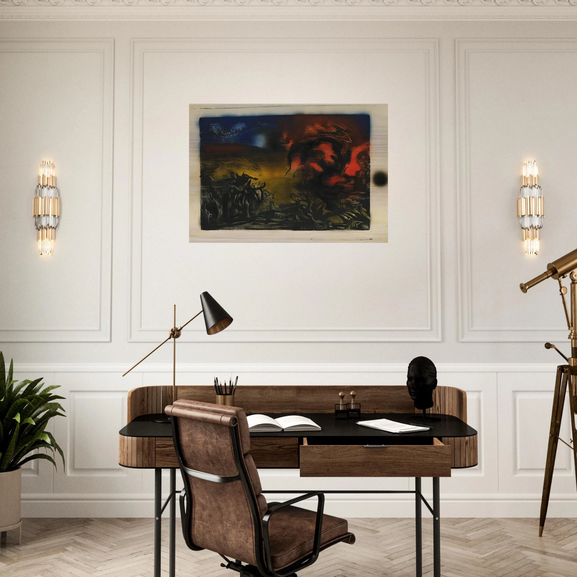 LANDSCAPE WITH STEER 1937 - Jackson Pollock Brushed Aluminum Print - 70x100 cm / 28x40 inches | Jackson Pollock Aluminum Print | Jackson Pollock Prints