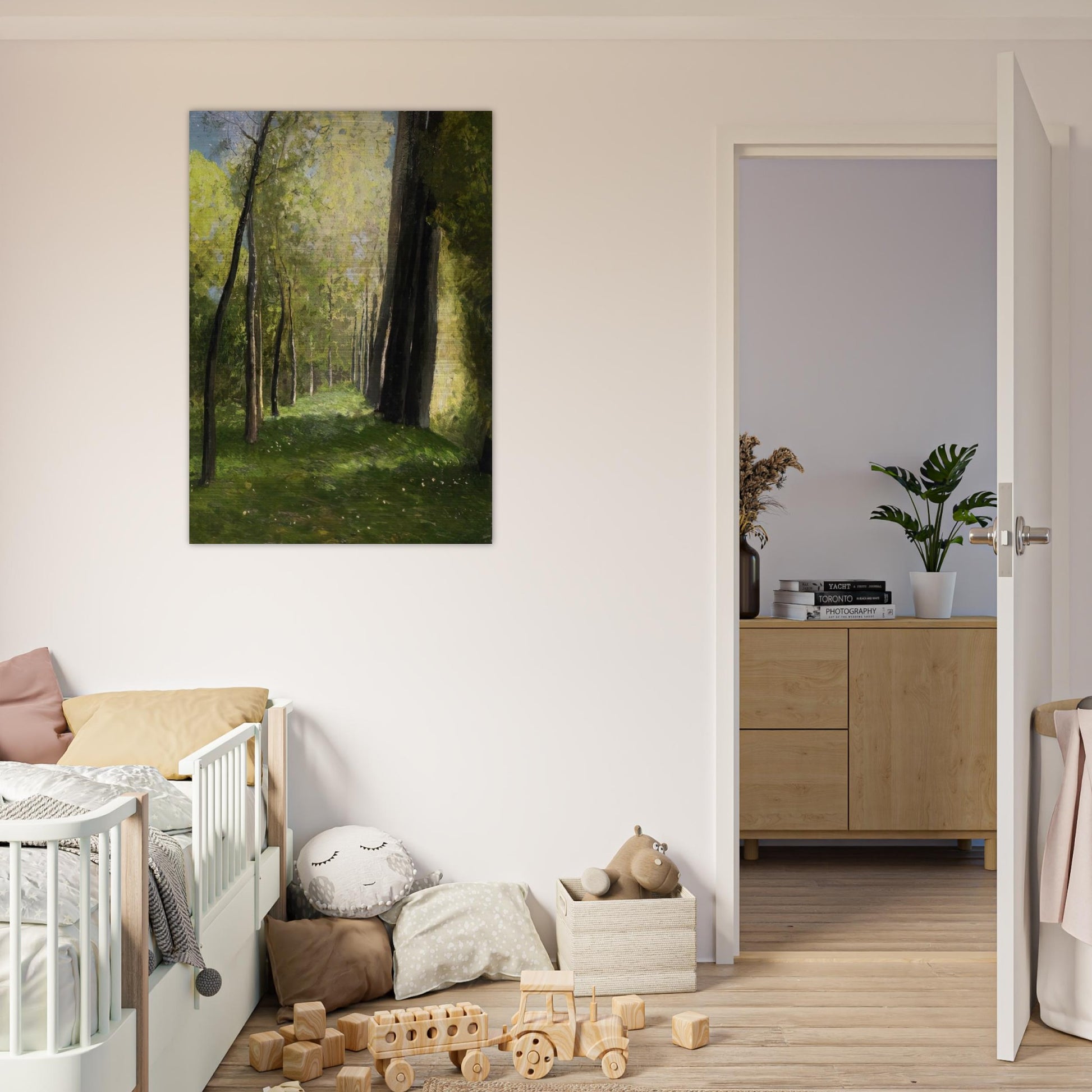LANE OF TREES - Odilon Redon Brushed Aluminum Print - 70x100 cm / 28x40 inches | Odilon Redon Aluminum Print | Odilon Redon Prints