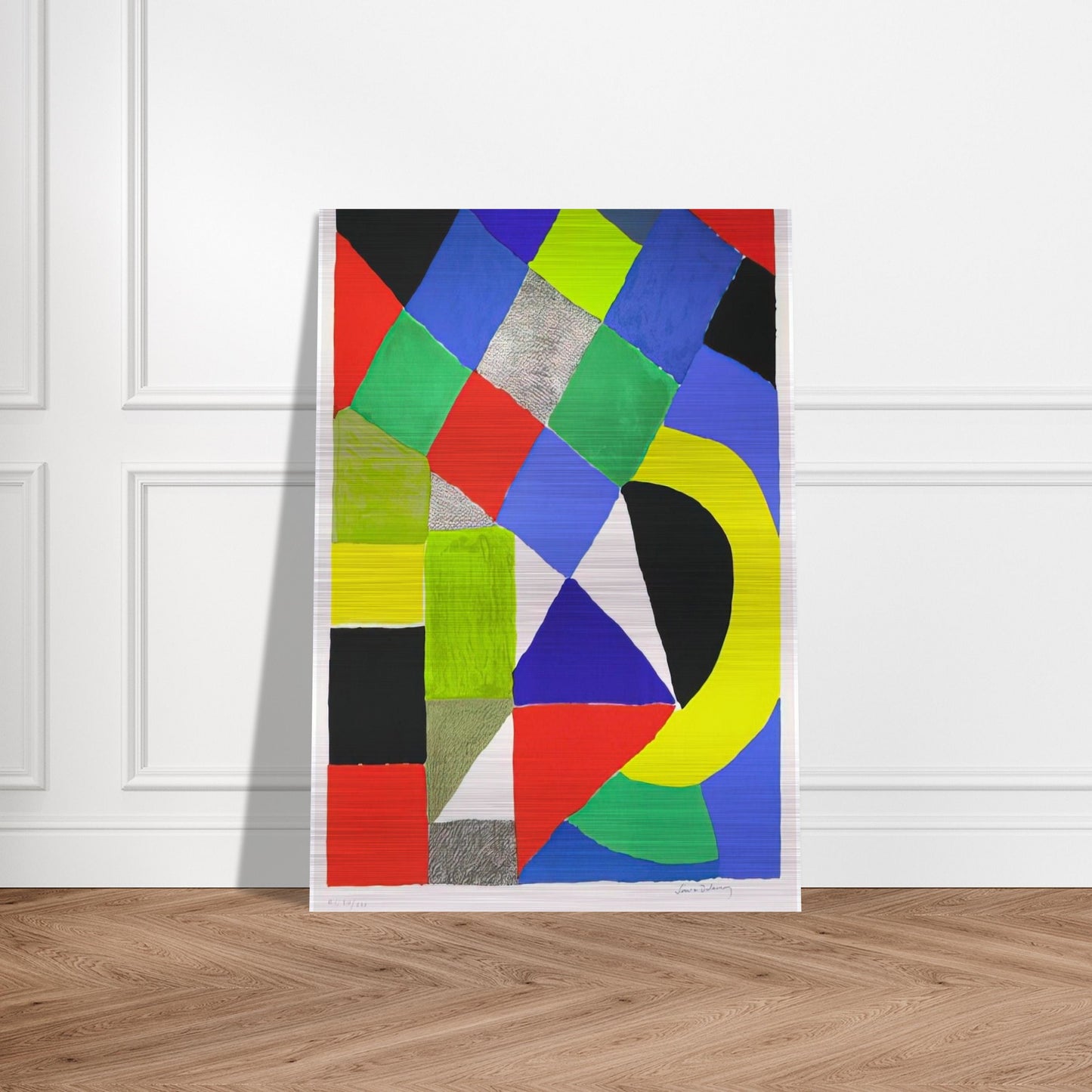 SQUARES - Sonia Delaunay Brushed Aluminum Print - 70x100 cm / 28x40 inches | Sonia Delaunay Aluminum Print | Sonia Delaunay Prints