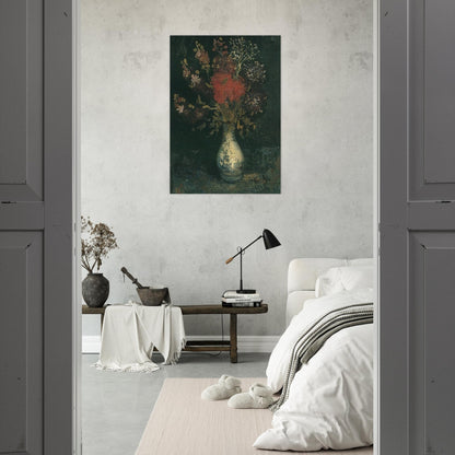 Vase with Flowers - Vincent van Gogh Brushed Aluminum Print - 70x100 cm / 28x40 inches | Vincent van Gogh Aluminum Print | Vincent van Gogh Prints