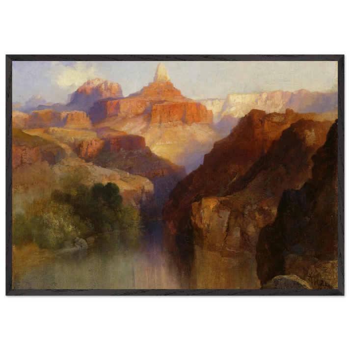 Zoroaster Peak Grand Canyon Arizona - Thomas Moran 70x100 cm / 28x40 inches Framed Art Print – Black Wooden Frame