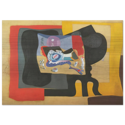 STILL LIFE WITH MOONIGHT - Salvador Dali Brushed Aluminum Print - 70x100 cm / 28x40 inches | Salvador Dali Aluminum Print | Salvador Dali Prints