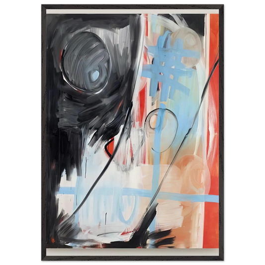 MoM Block Nr 6 - 1999 - Michel Majerus 70x100 cm / 28x40 inches Framed Art Print – Black Wooden Frame