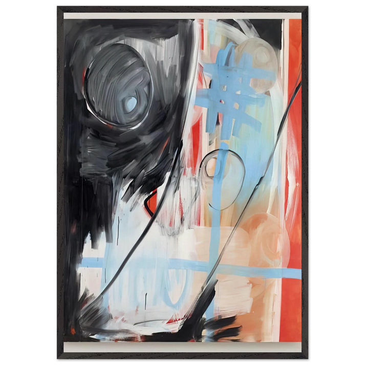 MoM Block Nr 6 - 1999 - Michel Majerus 70x100 cm / 28x40 inches Framed Art Print – Black Wooden Frame