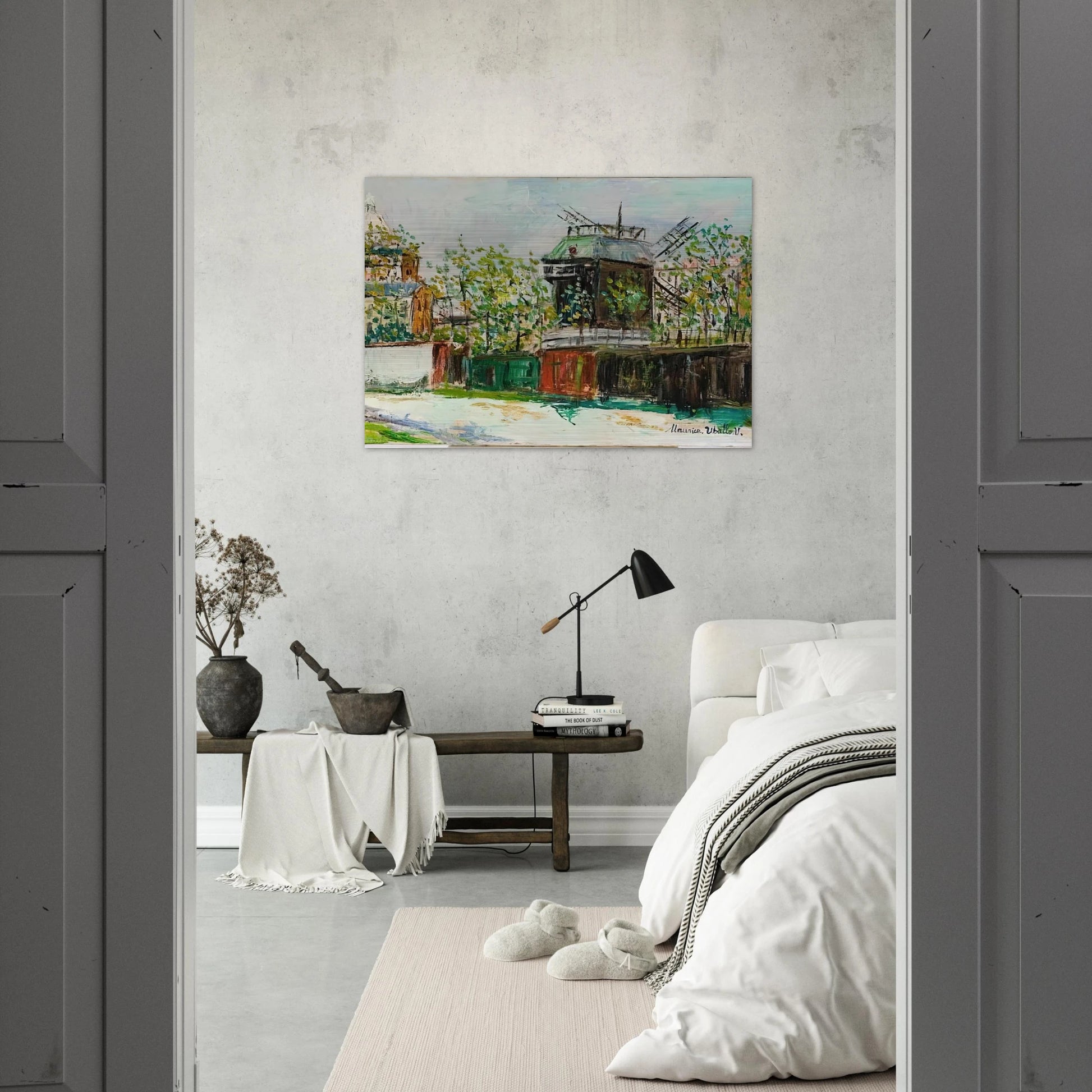 MOULIN DE LA GALETTE 4 - Maurice Utrillo Brushed Aluminum Print - 70x100 cm / 28x40 inches | Maurice Utrillo Aluminum Print | Maurice Utrillo Prints