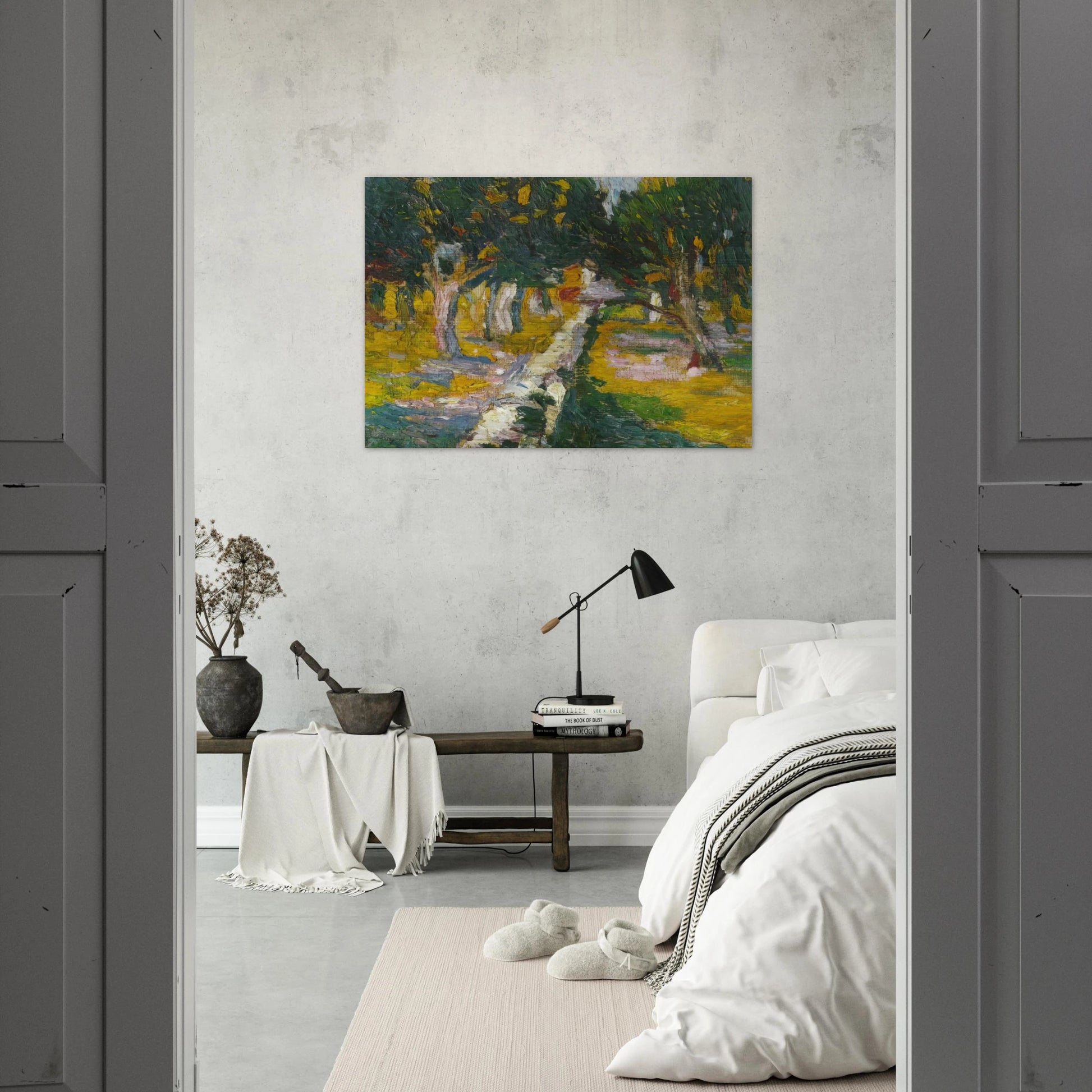 ORCHARD AT LLANE CADAQUES 1920 - Salvador Dali Brushed Aluminum Print - 70x100 cm / 28x40 inches | Salvador Dali Aluminum Print | Salvador Dali Prints