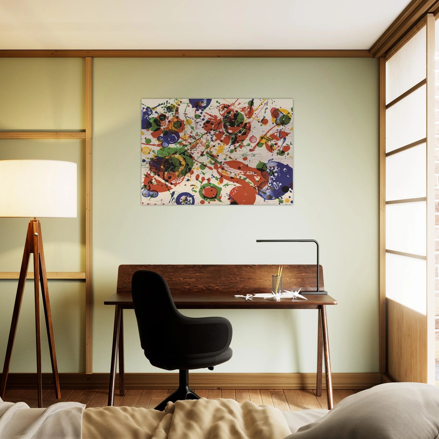 Untitled  from Pasadena Box   Lembark L60  - Sam Francis Brushed Aluminum Print - 70x100 cm / 28x40 inches | Sam Francis Aluminum Print | Sam Francis Prints