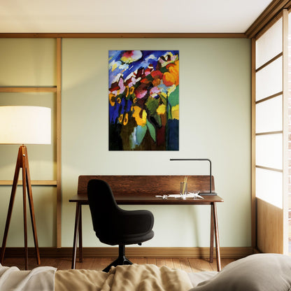 MURNAU GARDEN 1909 - Wassily Kandinsky Brushed Aluminum Print - 70x100 cm / 28x40 inches | Wassily Kandinsky Aluminum Print | Wassily Kandinsky Prints