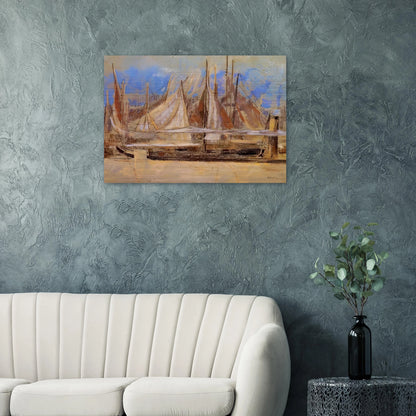 YACHTS AT ROYAN 1902 - Odilon Redon Brushed Aluminum Print - 70x100 cm / 28x40 inches | Odilon Redon Aluminum Print | Odilon Redon Prints