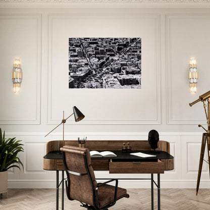 TOWNSCAPE MADRID - Gerhard Richter Brushed Aluminum Print - 70x100 cm / 28x40 inches | Gerhard Richter Aluminum Print | Gerhard Richter Prints