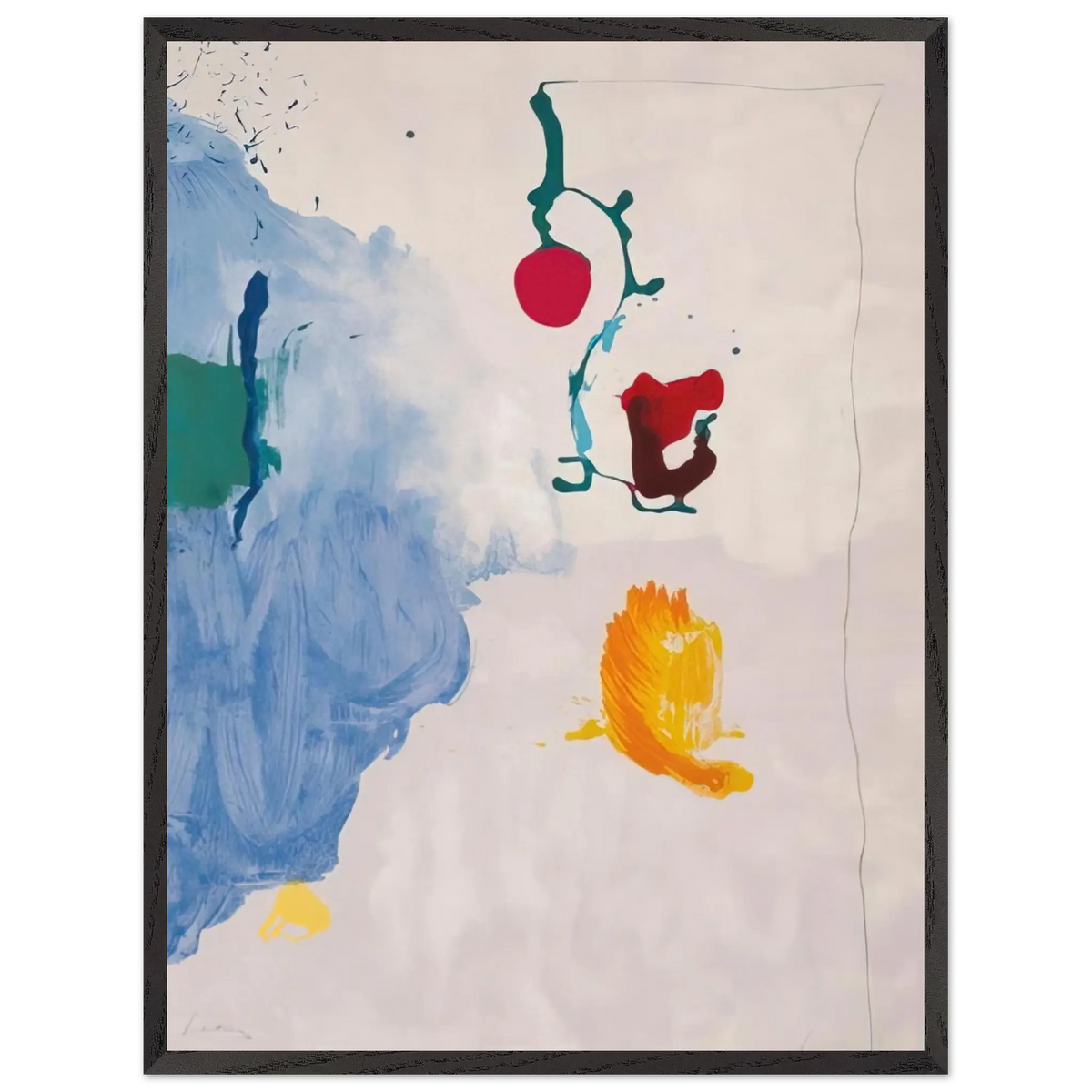 Helen Frankenthaler - Eve - 1995 Wall art - 15x20 cm / 6x8 Inches - Premium Wooden Framed Poster With Fine Art Paper - Wood frame