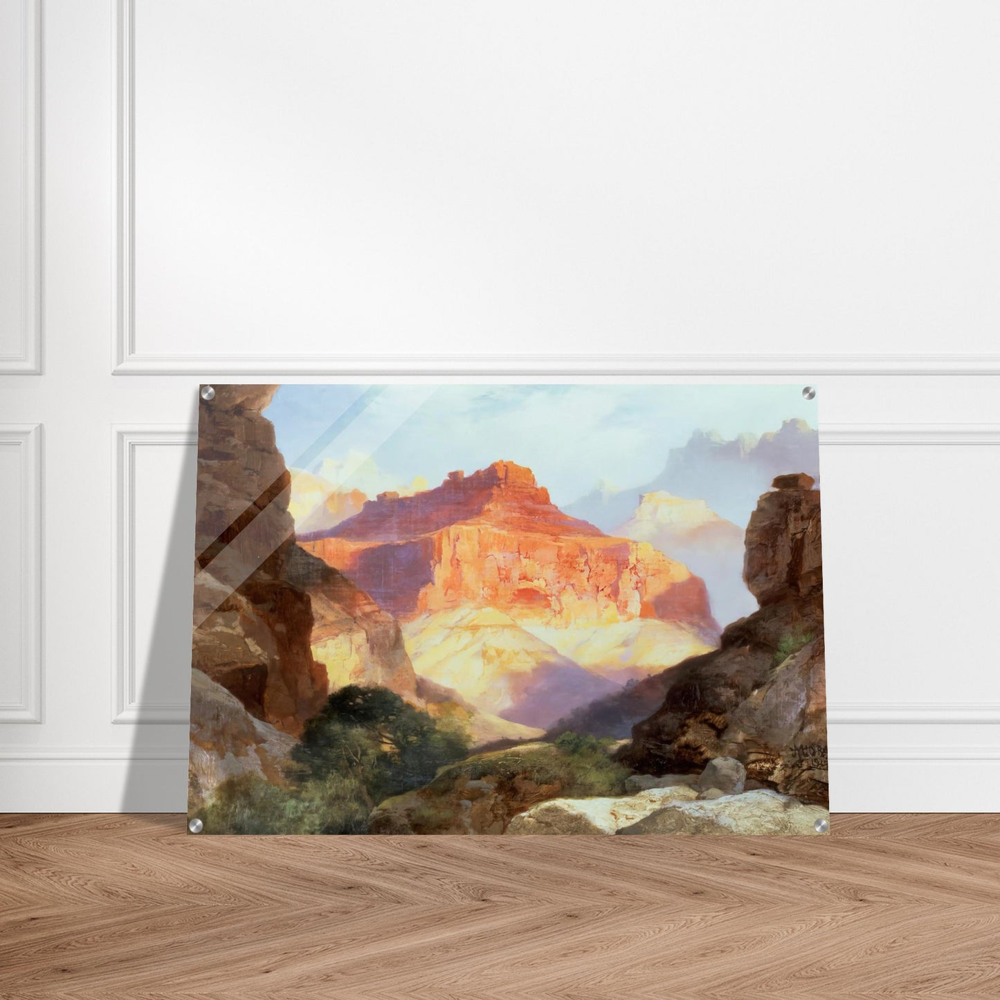 Under the Red Wall - Thomas Moran Acrylic Print - 70x100 cm / 28x40″ inches