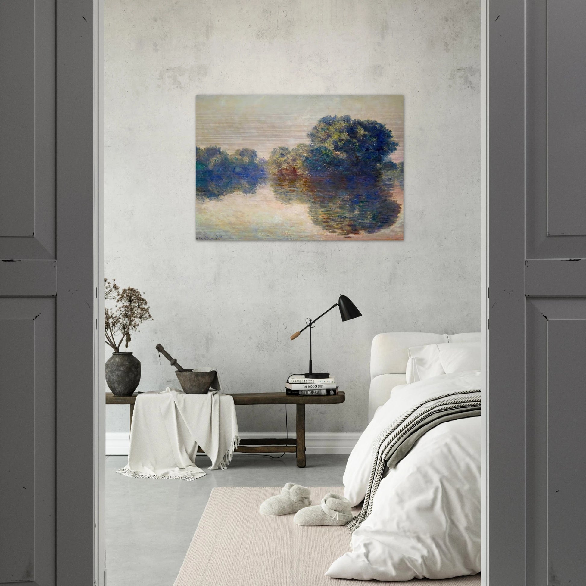 The Seine near Giverny - claude monet Brushed Aluminum Print - 70x100 cm / 28x40 inches | claude monet Aluminum Print | claude monet Prints