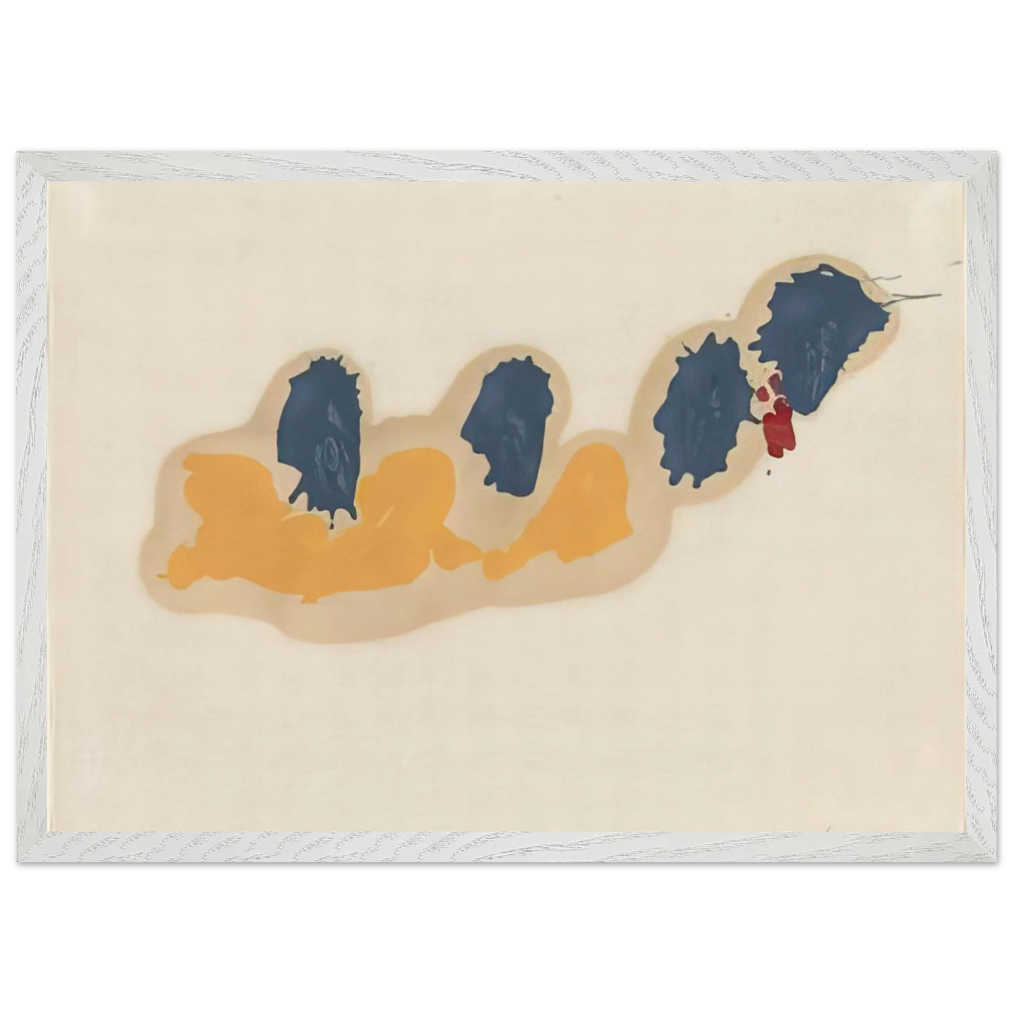 Helen Frankenthaler - April IV - 1960 Wall art - 60x80 cm / 24x32 inches - Premium Wooden Framed Poster With Fine Art Paper-canvas - Black frame