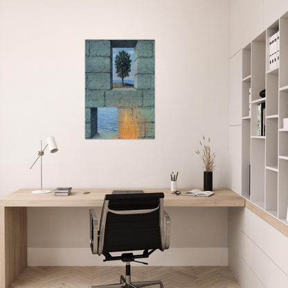 MENTAL COMPLACENCY 1950 - Rene Magritte Brushed Aluminum Print - 70x100 cm / 28x40 inches | Rene Magritte Aluminum Print | Rene Magritte Prints