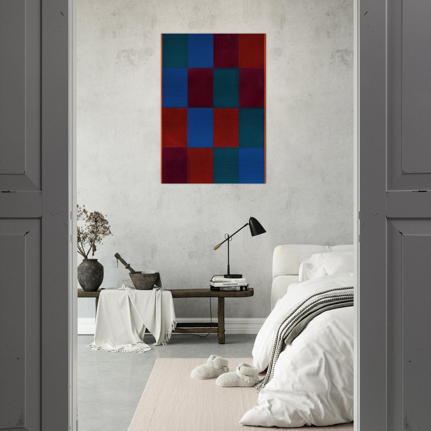 Four Equal Groups of Four - 1970 - Max Bill Brushed Aluminum Print - 70x100 cm / 28x40 inches | Max Bill Aluminum Print | Max Bill Prints