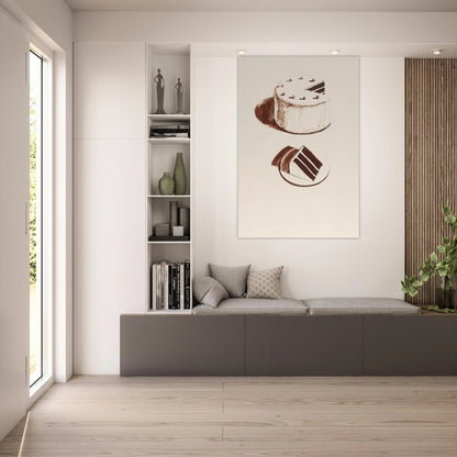 Chocolate Cake - 1971 - Wayne Thiebaud Art Prints - 100x150 cm / 40x60″ inches | Wayne Thiebaud Poster | Wayne Thiebaud Prints