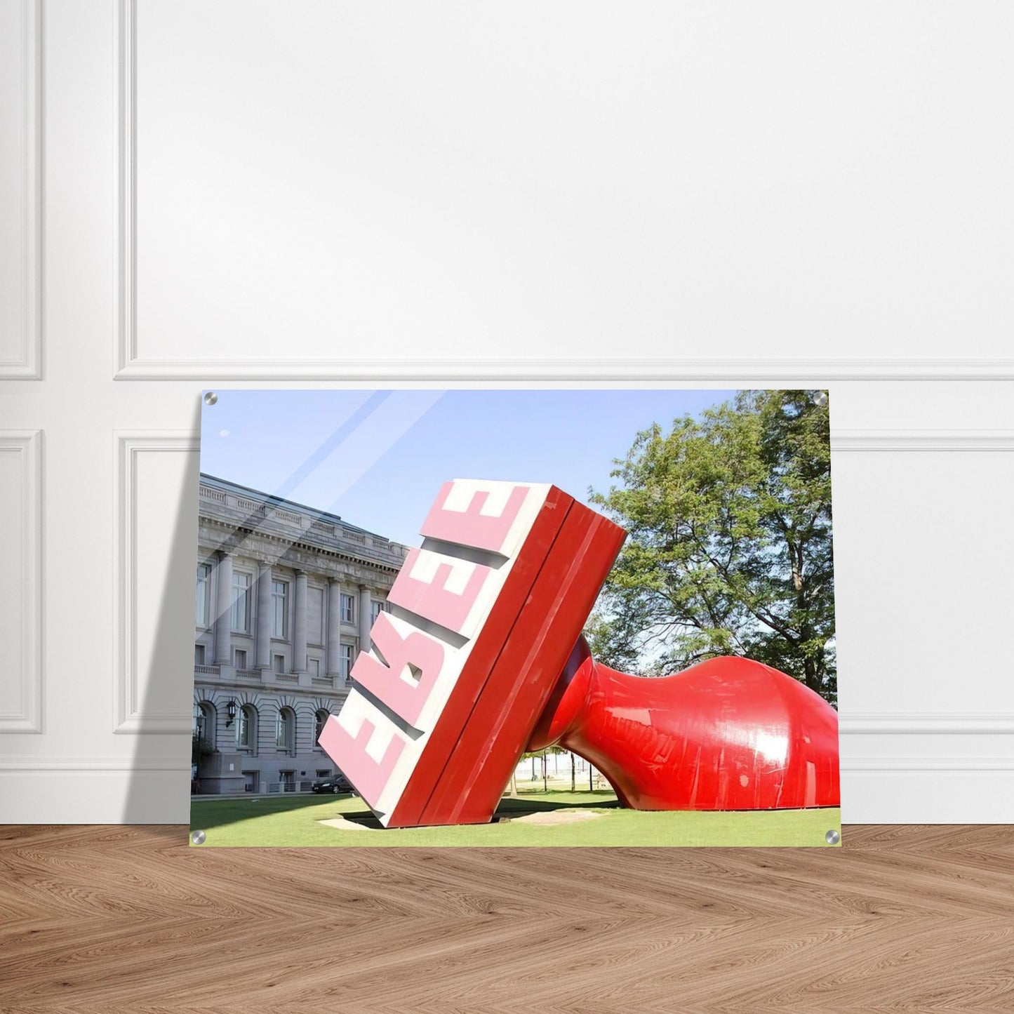FREE STAMP AT CLEVELAND CITY HALL COLLABORATION WITH VAN BRUGGEN - Claes Oldenburg Acrylic Print - 70x100 cm / 28x40″ inches