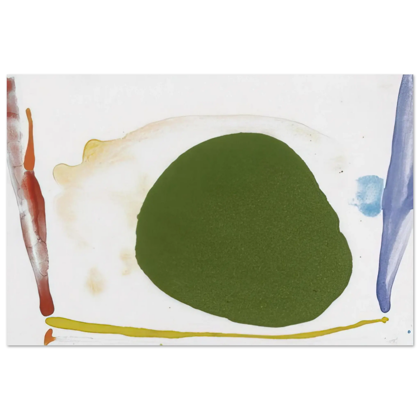 Helen Frankenthaler - Thanksgiving Day - 1973 Wall art - 50x50 cm / 20x20 Inches - Premium Wooden Framed Poster With Fine Art Paper - Wood frame
