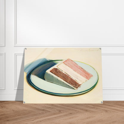 Cake Slice - 1979 - Wayne Thiebaud Acrylic Print - 70x100 cm / 28x40″ inches