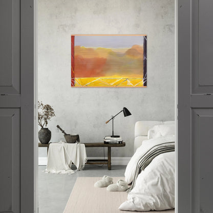 The Yellow Bridge - 1988 - Ronnie Landfield Brushed Aluminum Print - 70x100 cm / 28x40 inches | Ronnie Landfield Aluminum Print | Ronnie Landfield Prints