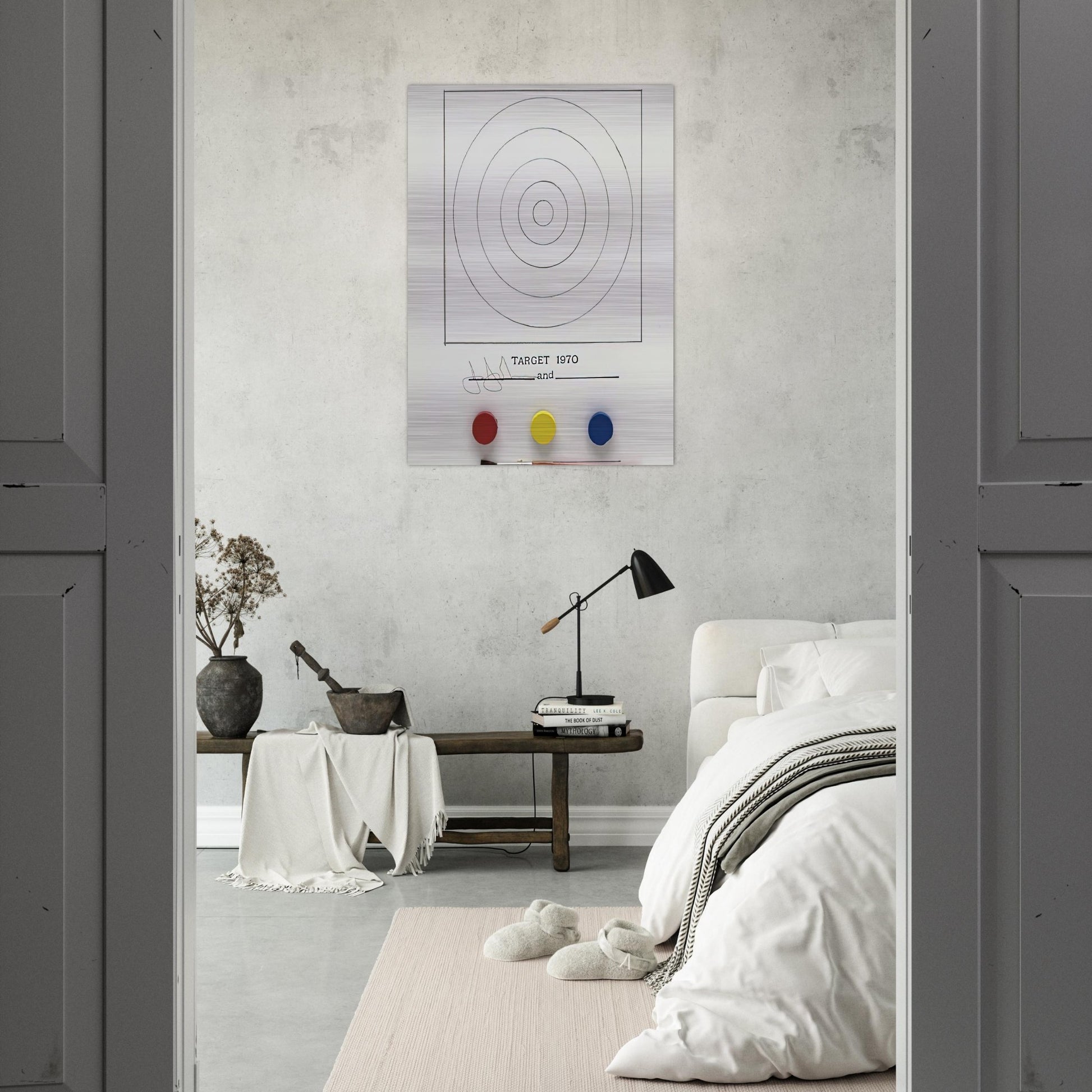 TARGET ULAE 89 - Jasper Johns Brushed Aluminum Print - 70x100 cm / 28x40 inches | Jasper Johns Aluminum Print | Jasper Johns Prints