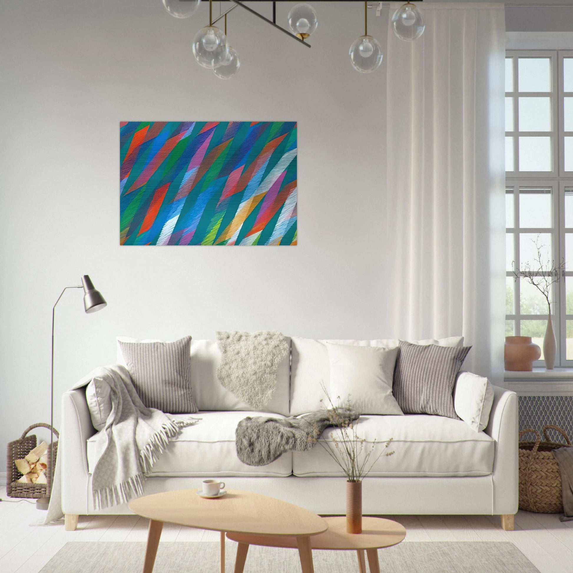 Irish - 1998 - Piero Dorazio Brushed Aluminum Print - 70x100 cm / 28x40 inches | Piero Dorazio Aluminum Print | Piero Dorazio Prints