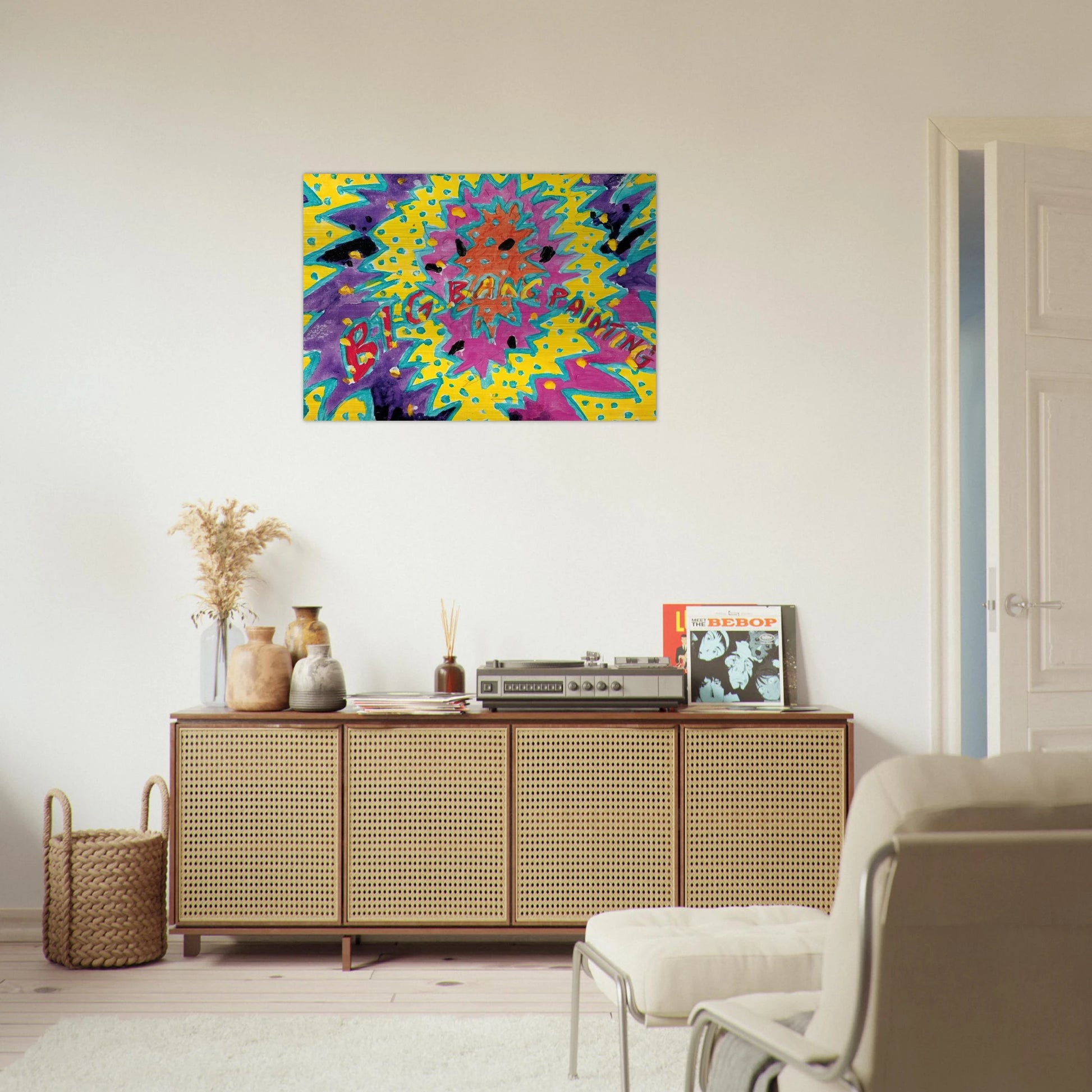 Big Bang Painting - 1988 - Paul Thek Brushed Aluminum Print - 70x100 cm / 28x40 inches | Paul Thek Aluminum Print | Paul Thek Prints