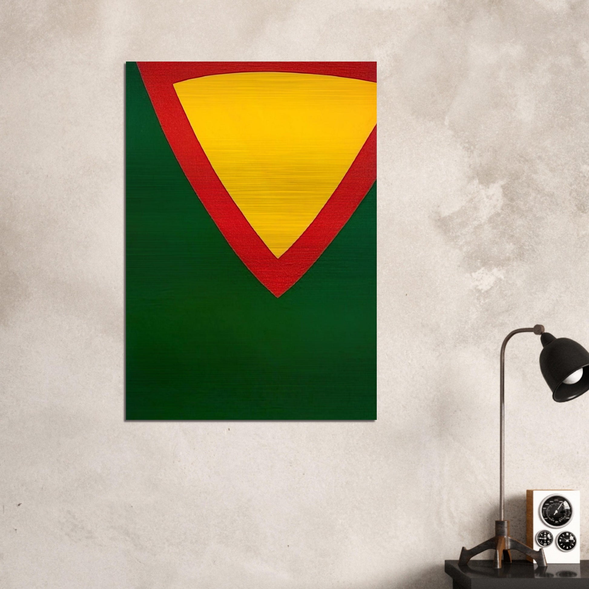 Purple Triangle - Al Held Brushed Aluminum Print - 70x100 cm / 28x40 inches | Al Held Aluminum Print | Al Held Prints