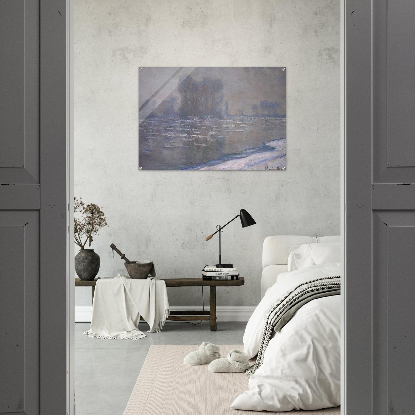 Ice Floes, Misty Morning - claude monet Acrylic Print - 70x100 cm / 28x40″ inches