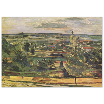 Landscape of the Jas de Bouffan - Paul Cézanne Brushed Aluminum Print - 70x100 cm / 28x40 inches | Paul Cézanne Aluminum Print | Paul Cézanne Prints