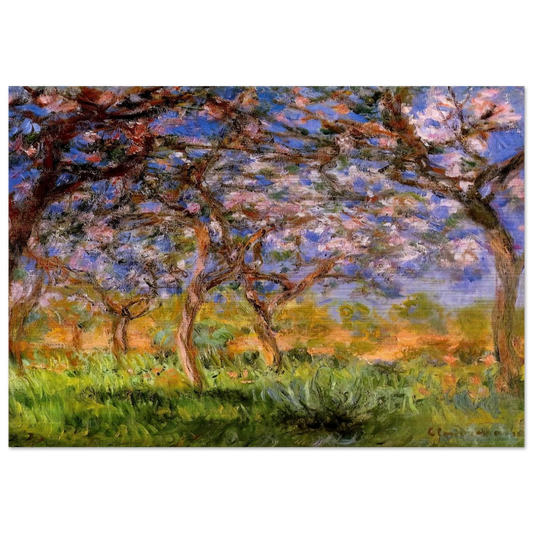 Giverny in Springtime - claude monet Brushed Aluminum Print - 70x100 cm / 28x40 inches | claude monet Aluminum Print | claude monet Prints