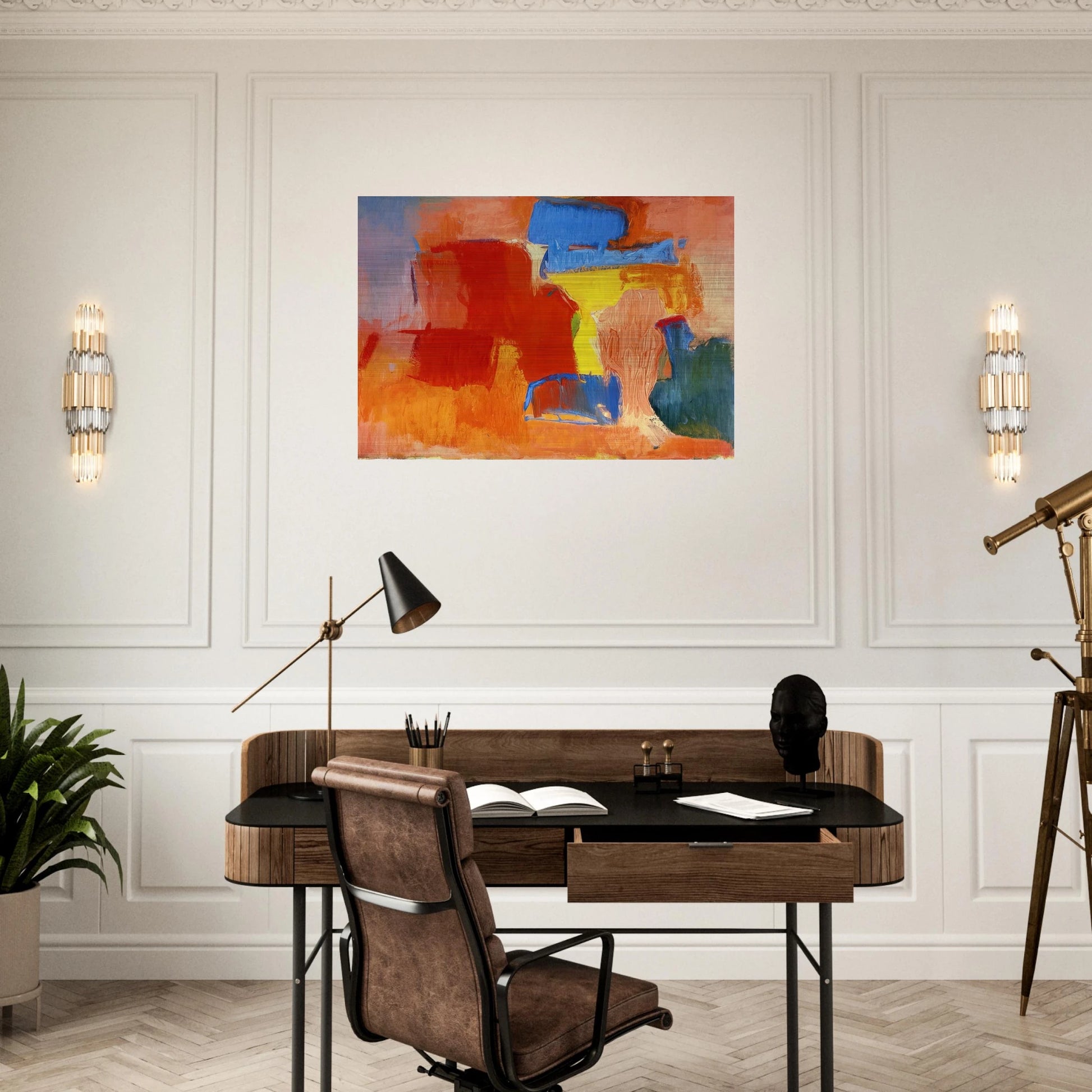UNTITLED 1959 - Esteban Vicente Brushed Aluminum Print - 70x100 cm / 28x40 inches | Esteban Vicente Aluminum Print | Esteban Vicente Prints
