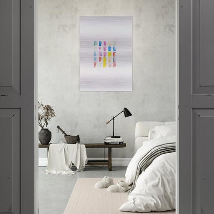 MILLENOVECENTOTTANTACINQUE 1985 - Alighiero Boetti Brushed Aluminum Print - 70x100 cm / 28x40 inches | Alighiero Boetti Aluminum Print | Alighiero Boetti Prints