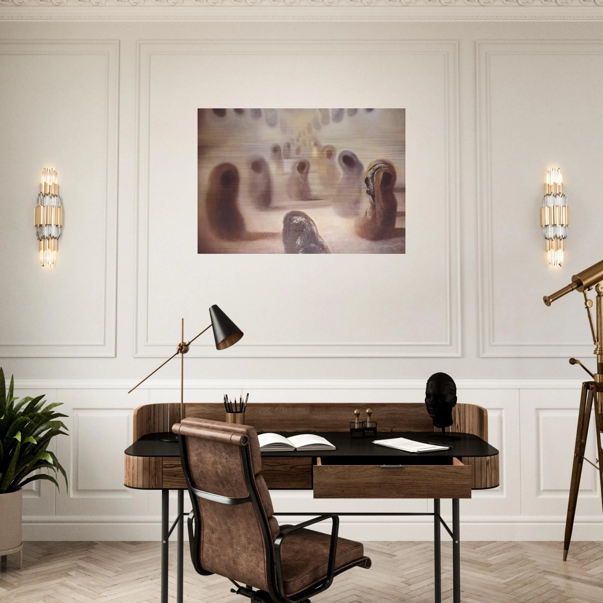 DESOXYRIBONUCLEIC ACID ARABS - Salvador Dali Brushed Aluminum Print - 70x100 cm / 28x40 inches | Salvador Dali Aluminum Print | Salvador Dali Prints
