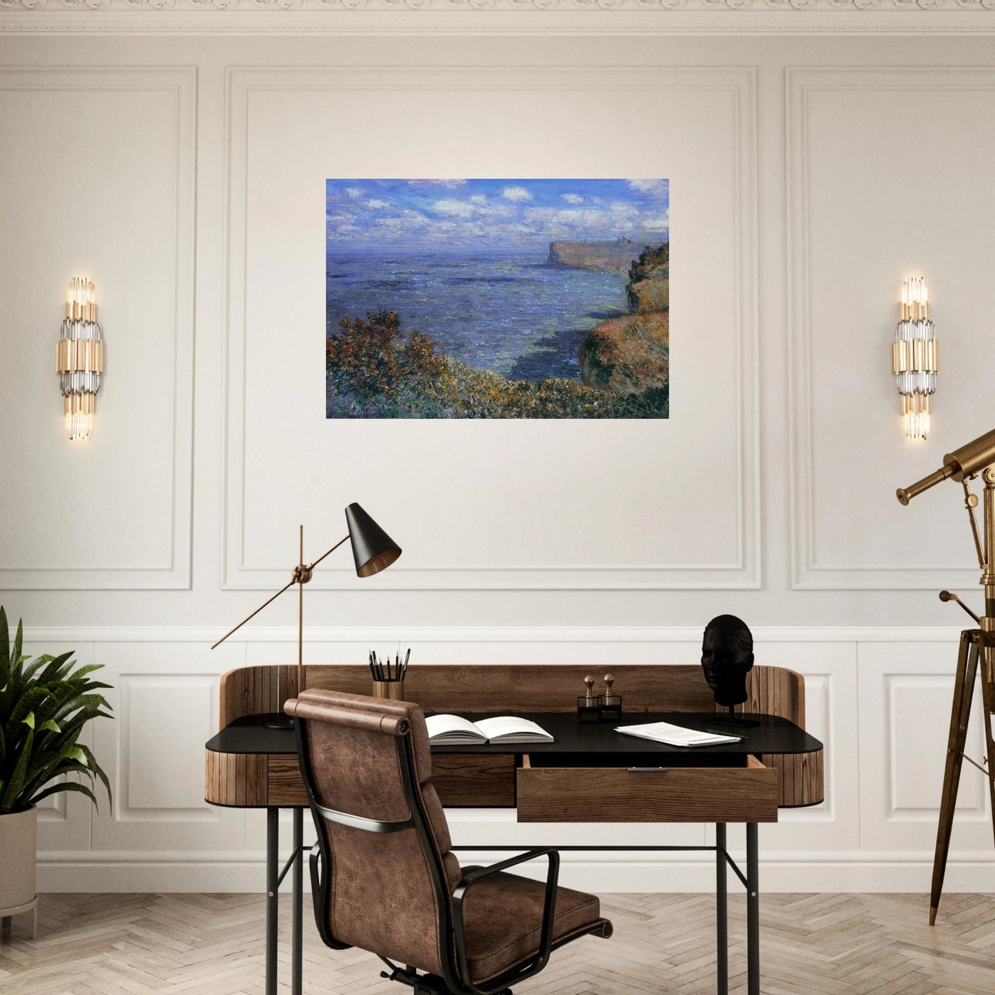 View Taken from Greinval - claude monet Brushed Aluminum Print - 70x100 cm / 28x40 inches | claude monet Aluminum Print | claude monet Prints