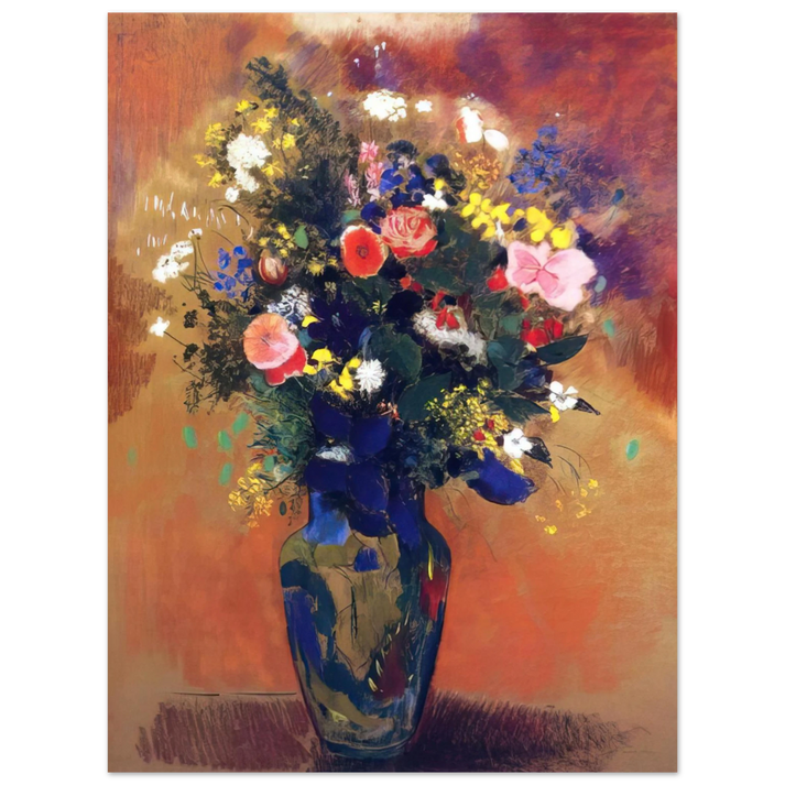 Odilon Redon - LARGE BOUQUET OF WILD FLOWERS  75x100 cm / 30x40inches Fine Art Poster