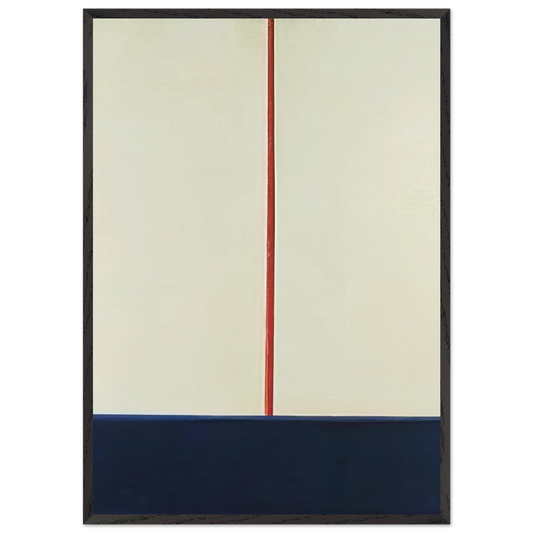 KOMPOSITION BLAU ROT AUF WEISS 1965 - Blinky Palermo 70x100 cm / 28x40 inches Framed Art Print – Black Wooden Frame