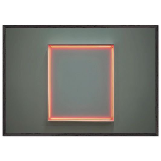 4 rythmes interferents en formant un carre - 1972 - Francois Morellet 70x100 cm / 28x40 inches Framed Art Print – Black Wooden Frame