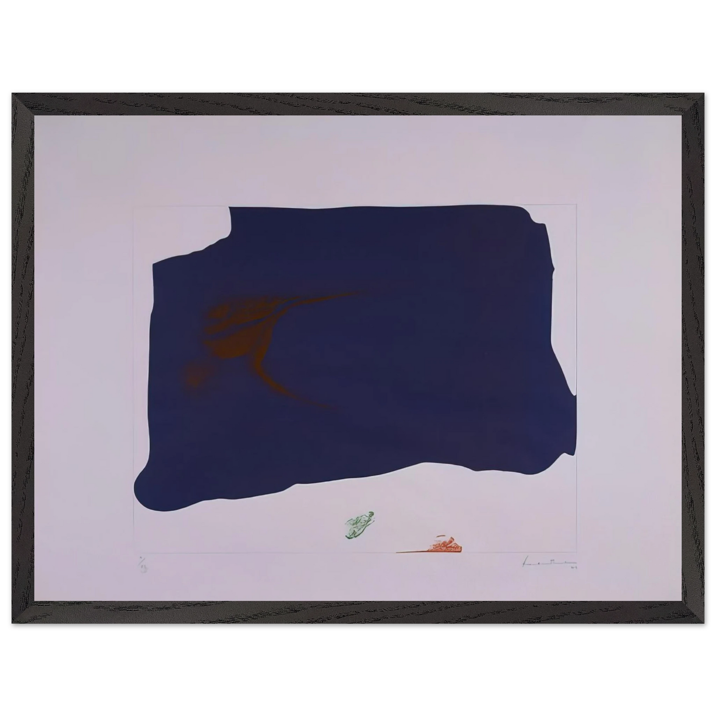 Helen Frankenthaler - Variation II on Mauve Corner - 1969 Wall art - 40x60 cm / 16x24 inches - Premium Wooden Framed Poster With Fine Art Paper-canvas - Wood frame