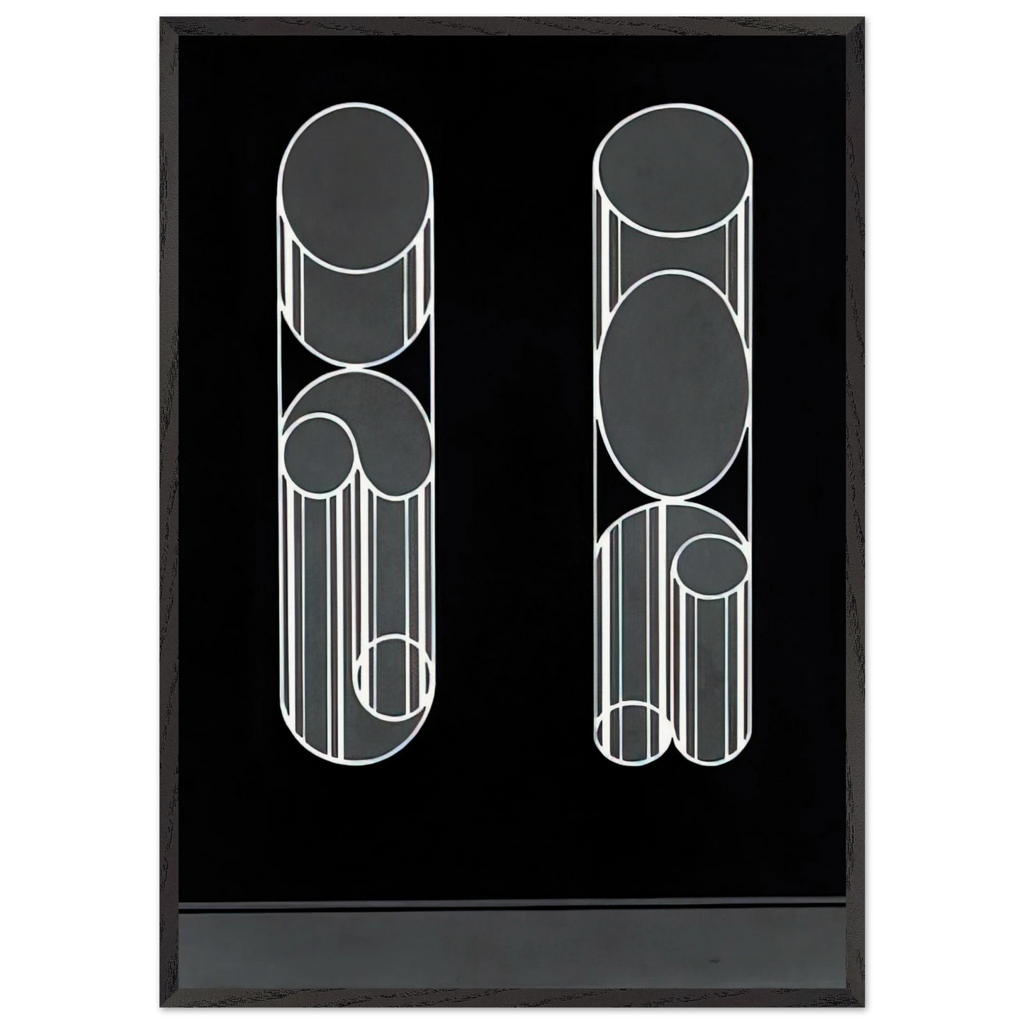IMPOSSIBLES 1931 - Josef Albers 70x100 cm / 28x40 inches Framed Art Print – Black Wooden Frame